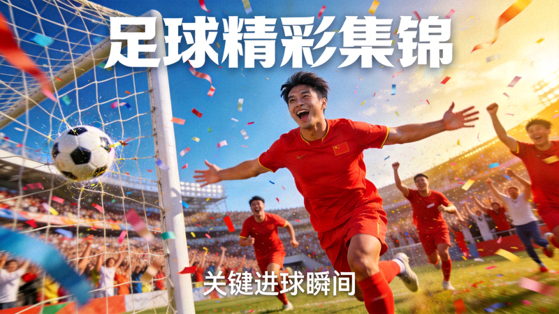 足球精彩集锦视频封面 - 球员进球后庆祝的瞬间